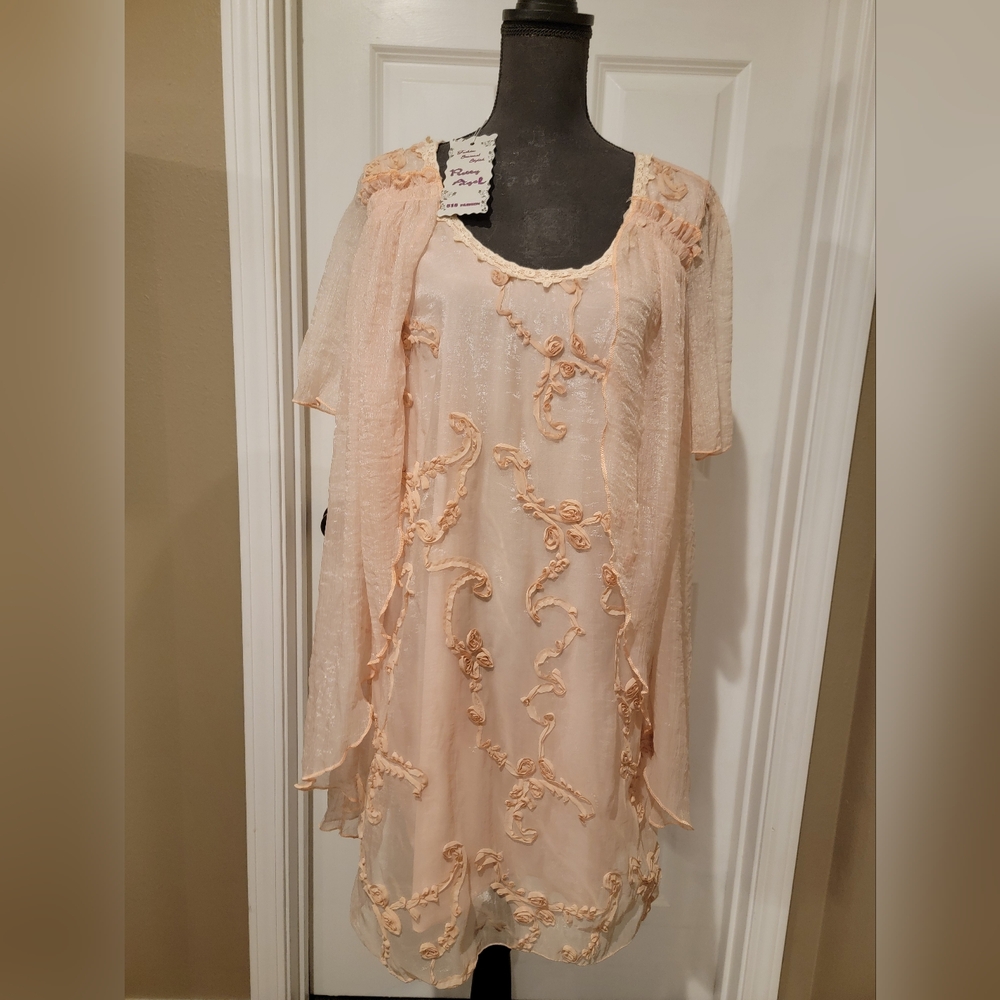 Pretty Angel Women's Silk Blend Tunic - Soft Pink XL